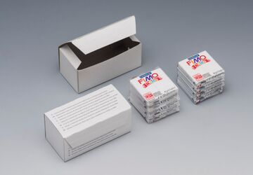 Our cardboard boxes for Fimo modeling clay.